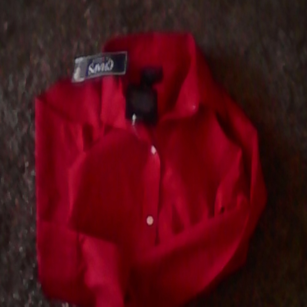 Red long sleeve dress shirt